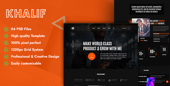 Khalif - Creative Agency PSD Template