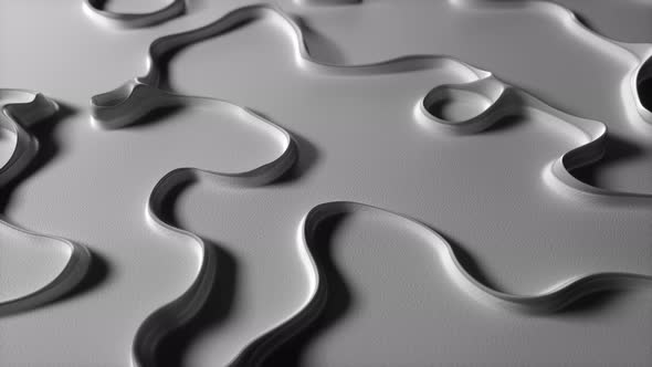 Abstract Background 3d Curved Lines White