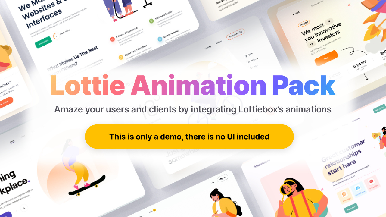 Lottiebox Lottie Animation Bundle and JSON Animation Kit Animated Svgs 