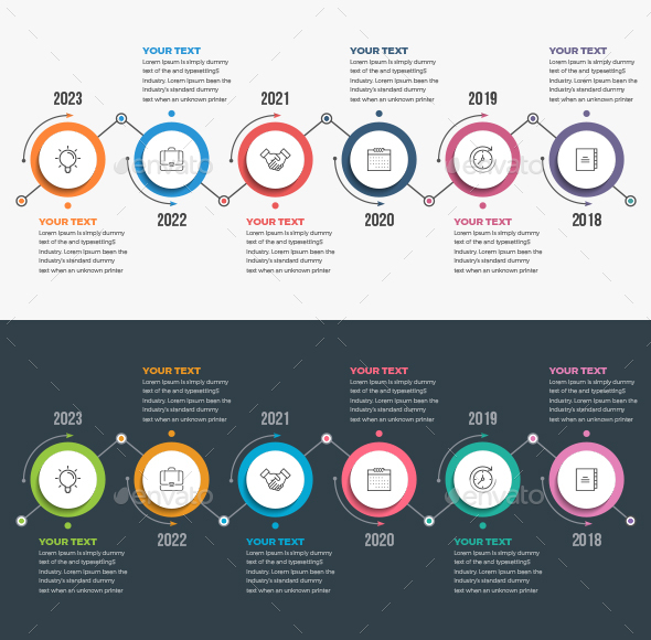 Modern Business Company Timeline Infographic