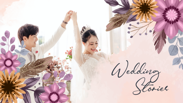 Ink Wedding Slideshow Video Displays template preview