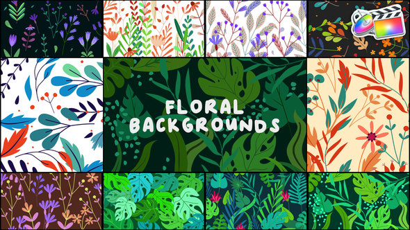 Floral Backgrounds for FCPX