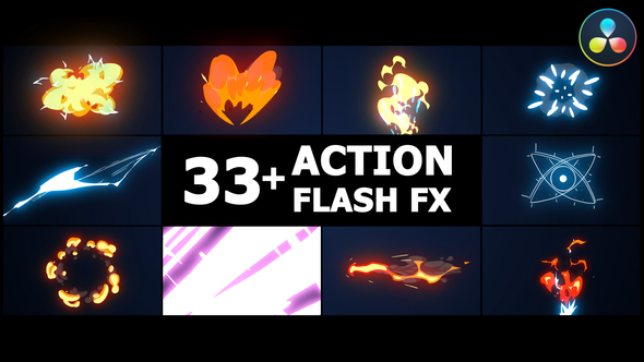 Action Flash FX Overlays | DaVinci Resolve