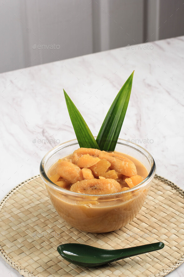 Kolak Pisang Ubi or Banana and Sweet Potato Compote Stock Photo by ...