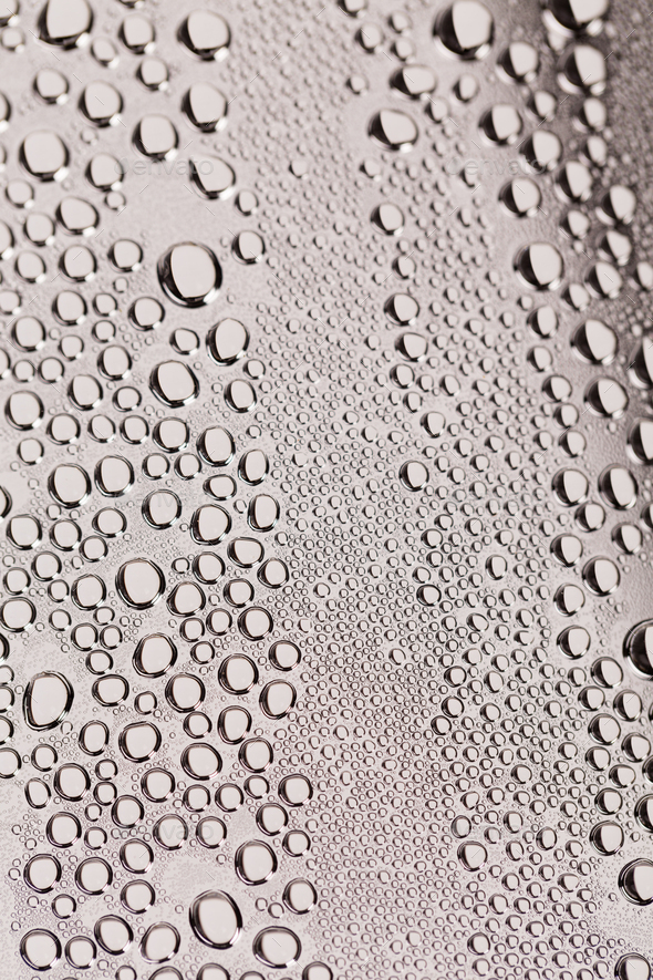 Drops and trickles of water on the glass. - Stock Photo - Images