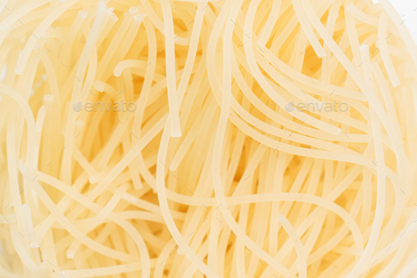 Intricate patterns of boiled noodles. - Stock Photo - Images