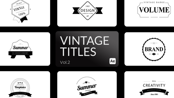 Vintage Title 02 for After Effects Titles template preview