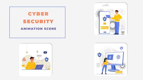 Cyber Security Animated  Scene