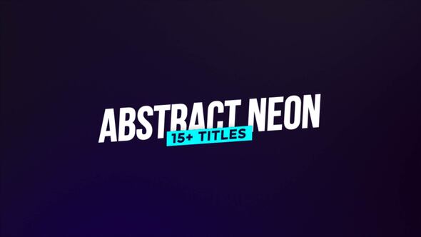 Abstract Neon Titles Titles template preview