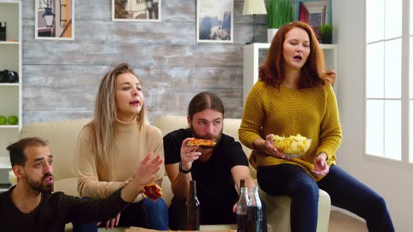 Group of Friends Disappointed After Their Favorite Football Team alt