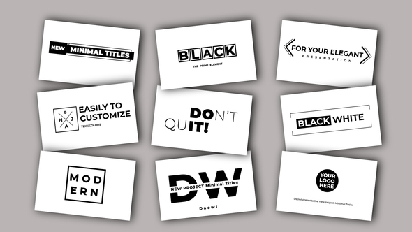 Minimal Titles | After Effects Titles template preview