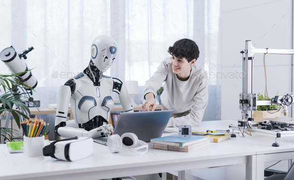 A friendly Robot always at your disposal. - Stock Photo - Images