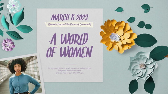 Paper Flowers Women's Day Intro