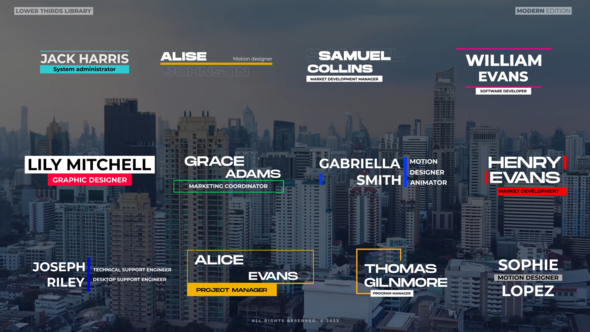 Lower Thirds V2 | After Effects Titles template preview