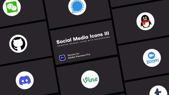 Social Media Icons III | Mogrt