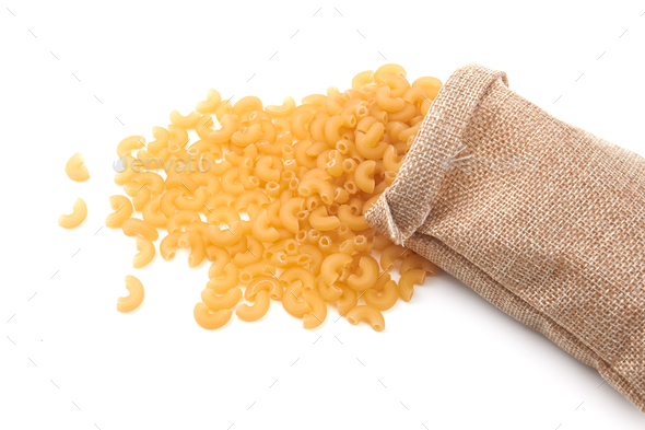 Elbow macaroni isolated - Stock Photo - Images