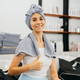 Woman in salon with wet hair and towel - PhotoDune Item for Sale