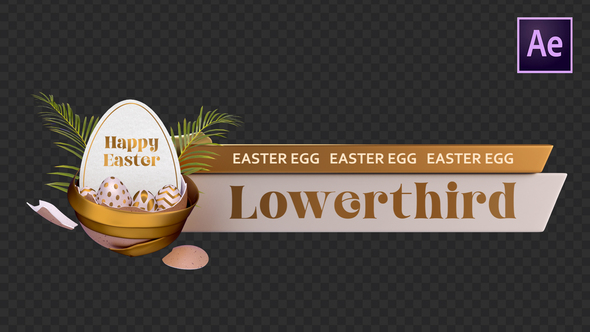 Easter Egg Lowerthird Elements template preview