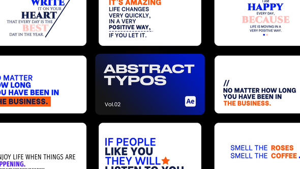 Abstract Typo 02 for After Effects Titles template preview