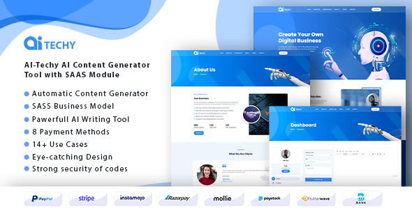 AITechy  AI Content Generator Tool with SAAS Module