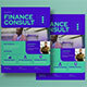 Purple Flat Design Finance Consult Flyer