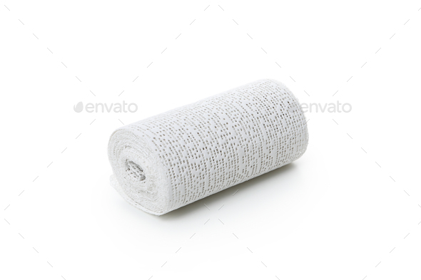 Concept of first aid supplies - bandage, isolated on white background