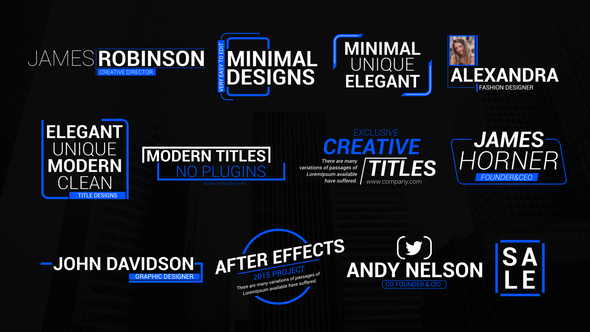 Smooth Lower Thirds Elements template preview