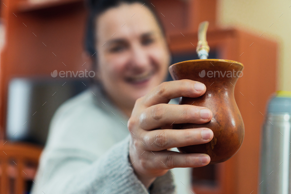 Traditional Argentina Yerba Mate Tea Stock Image - Image of