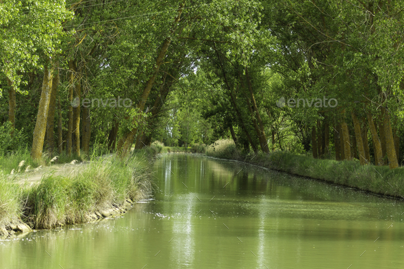Navigable canal used for the supply of goods in ancient times