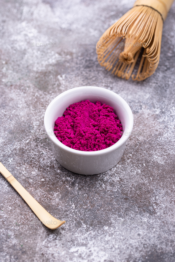 Pink matcha powder from dragon fruit Stock Photo by furmanphoto | PhotoDune
