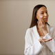 woman face building yoga and facial gymnastics self massage and rejuvenating exercises procedure - PhotoDune Item for Sale
