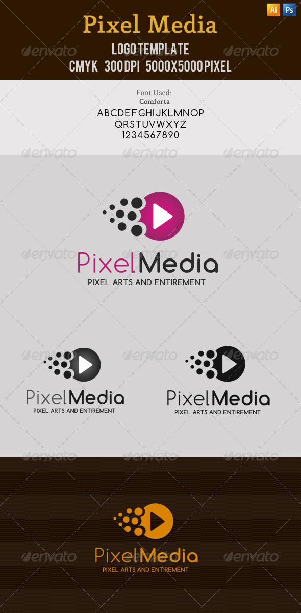 Pixel Media Entertainment Logo - Symbols Logo Templates