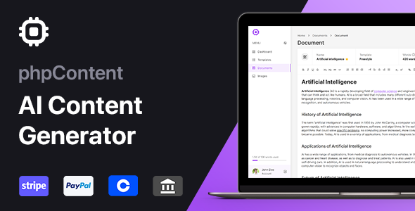 phpContent - AI Content Generator Platform