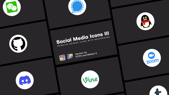 Social Media Icons III | FCPX