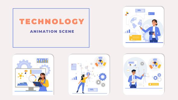Technology Concept Animation Scene