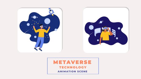 Metaverse Technology Animation Scene
