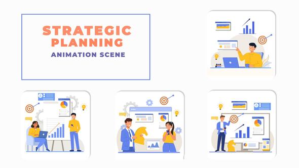 Marketing Strategy Planning Scene Animation