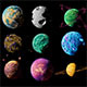 9 SciFi Planets - Loops - VideoHive Item for Sale