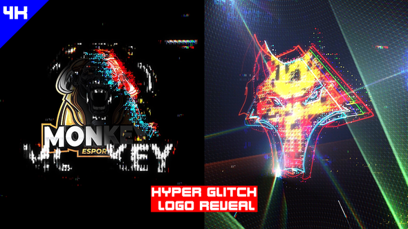 Hyper Glitch Logo Reveal