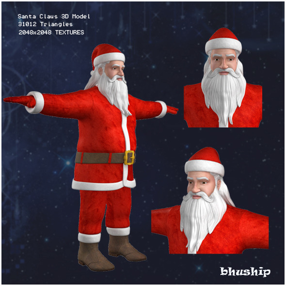 Santa Claus 3D - 3Docean 3632023