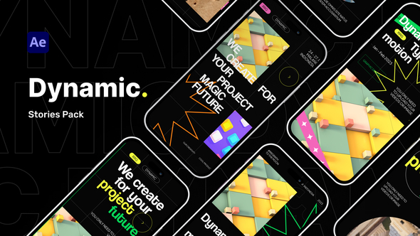 Dynamic Stories Pack Video Display After Effect Template Product Promo template preview