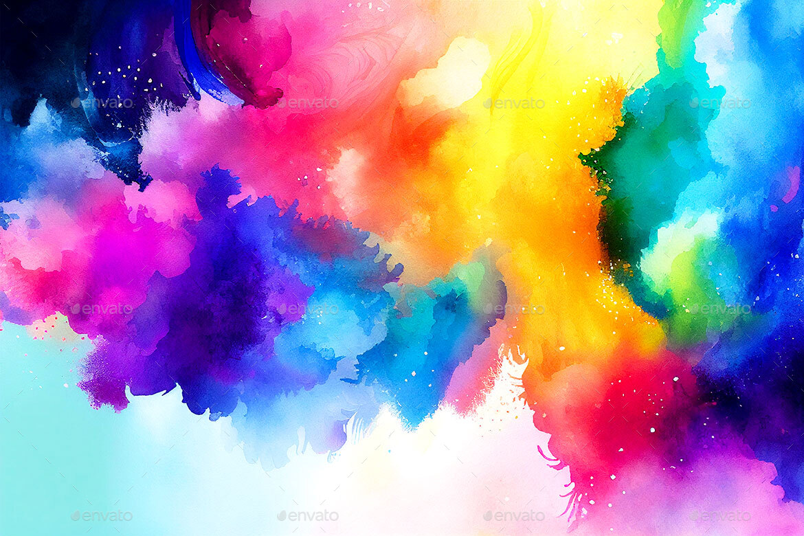 Colorful Watercolor Texture Backgrounds, Graphics | GraphicRiver