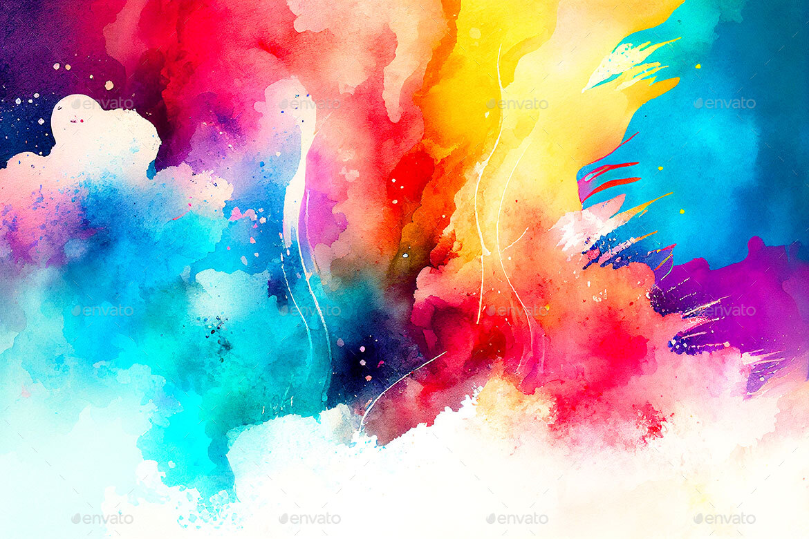 Colorful Watercolor Texture Backgrounds, Graphics | GraphicRiver