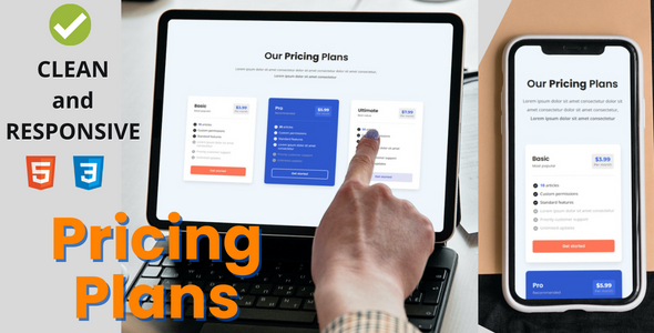 Beautiful Modern and Responsive Pricing Plans HTML CSS Template