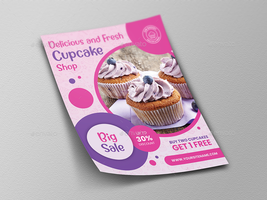 Cupcake Flyer Template Vol.2, Print Templates | GraphicRiver