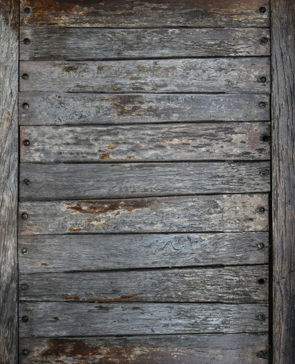 Old vintage weathered wooden planks