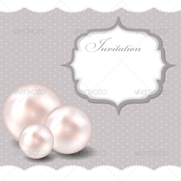 Beauty Pearl Background Vector Illustration - Decorative Symbols Decorative