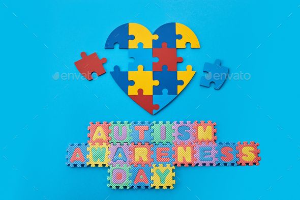 World Autism day background. 2 April world autism awareness day background