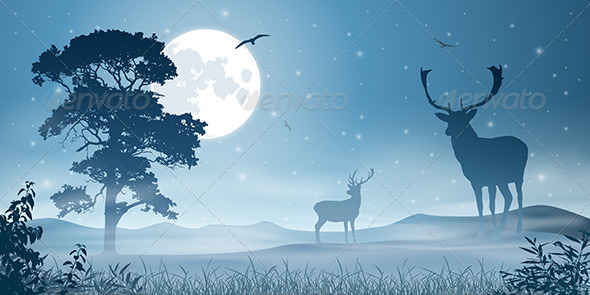 Male Stag Deer - Animals Characters