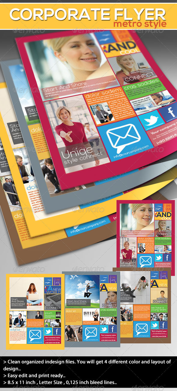 Corporate Flyer - Metro Style - Corporate Flyers